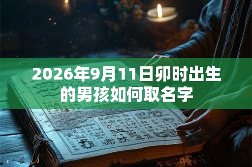 2026年9月11日卯时出生的男孩如何取名字