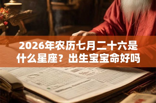 2026年农历七月二十六是什么星座？出生宝宝命好吗？