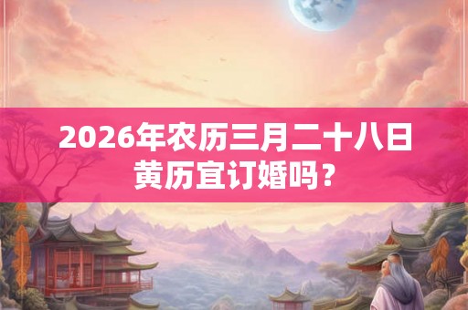 2026年农历三月二十八日黄历宜订婚吗? 2026年农历三月二十八日黄历宜订婚吗?