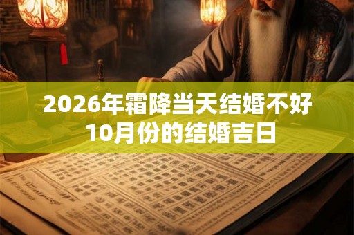 2026年霜降当天结婚不好 10月份的结婚吉日 2026年霜降当天结婚不好 10月份的结婚吉日