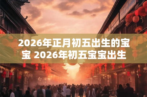 2026年正月初五出生的宝宝 2026年初五宝宝出生