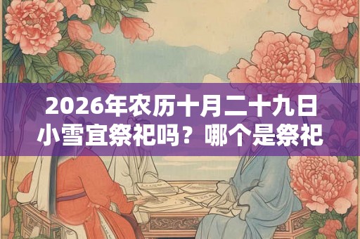 2026年农历十月二十九日小雪宜祭祀吗？哪个是祭祀祖先的节气