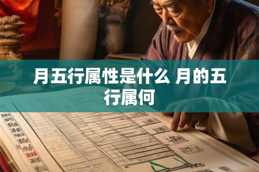 月五行属性是什么 月的五行属何 月五行属性是什么 月的五行属何