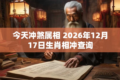 今天冲煞属相 2026年12月17日生肖相冲查询