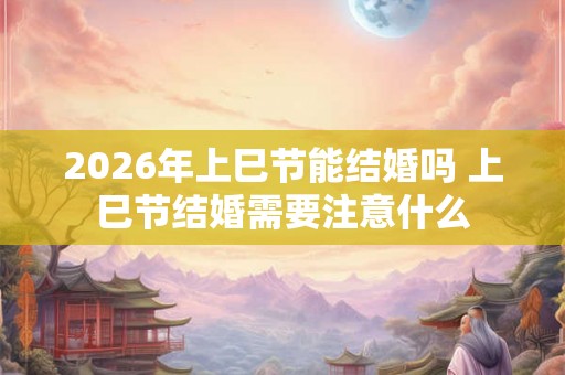 2026年上巳节能结婚吗 上巳节结婚需要注意什么