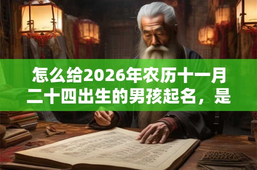 怎么给2026年农历十一月二十四出生的男孩起名，是富贵命吗？