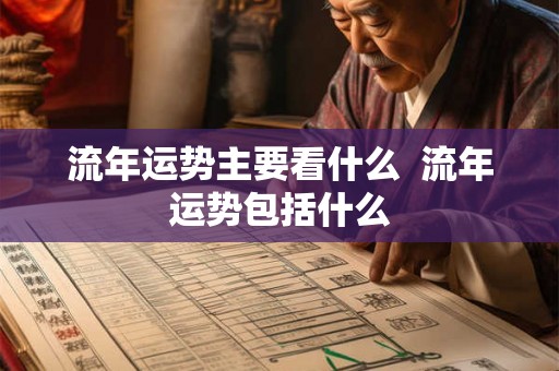 流年运势主要看什么  流年运势包括什么