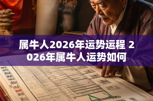 属牛人2026年运势运程 2026年属牛人运势如何