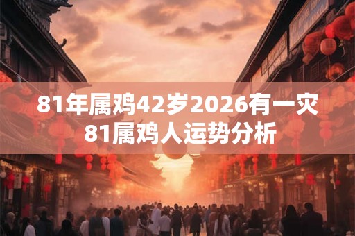 81年属鸡42岁2026有一灾 81属鸡人运势分析