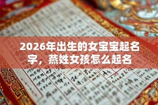 2026年出生的女宝宝起名字，燕姓女孩怎么起名