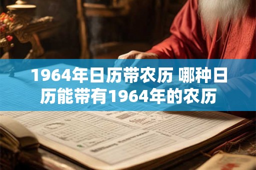1964年日历带农历 哪种日历能带有1964年的农历 1964年日历带农历 哪种日历能带有1964年的农历