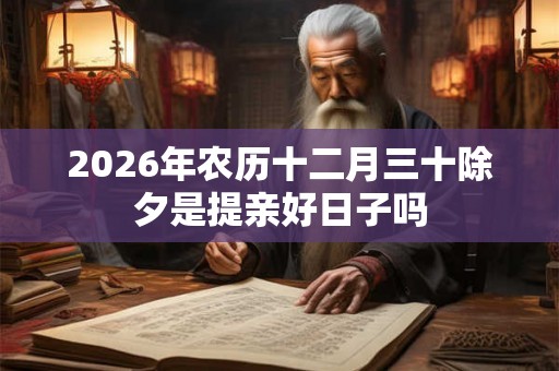 2026年农历十二月三十除夕是提亲好日子吗