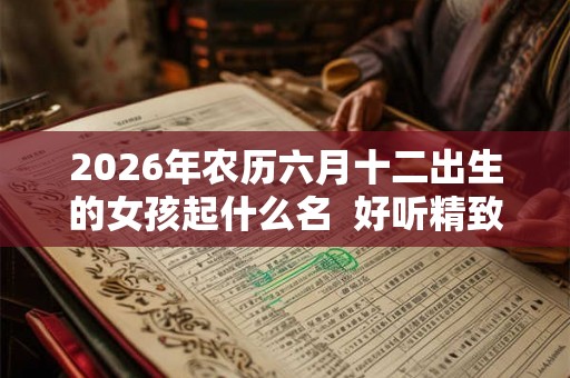 2026年农历六月十二出生的女孩起什么名  好听精致的名字