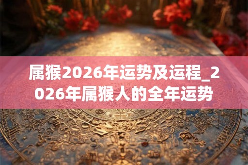 属猴2026年运势及运程_2026年属猴人的全年运势