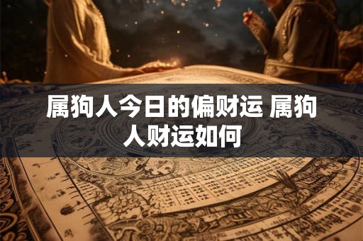 属狗人今日的偏财运 属狗人财运如何