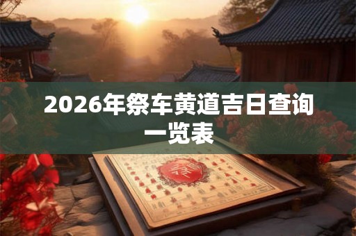 2026年祭车黄道吉日查询一览表