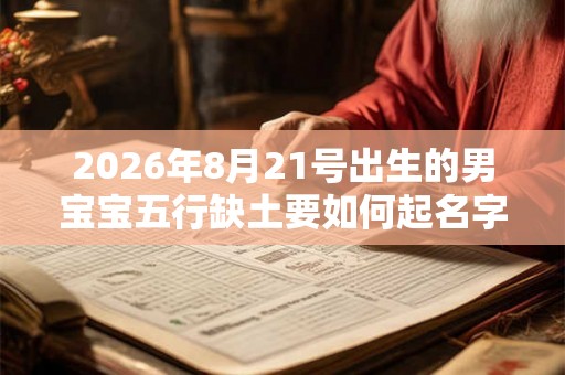 2026年8月21号出生的男宝宝五行缺土要如何起名字