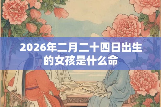 2026年二月二十四日出生的女孩是什么命