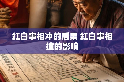 红白事相冲的后果 红白事相撞的影响