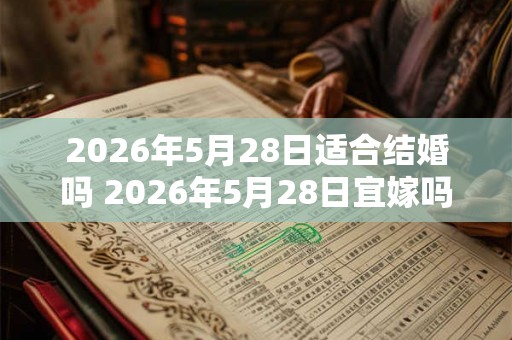 2026年5月28日适合结婚吗 2026年5月28日宜嫁吗