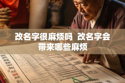 改名字很麻烦吗  改名字会带来哪些麻烦