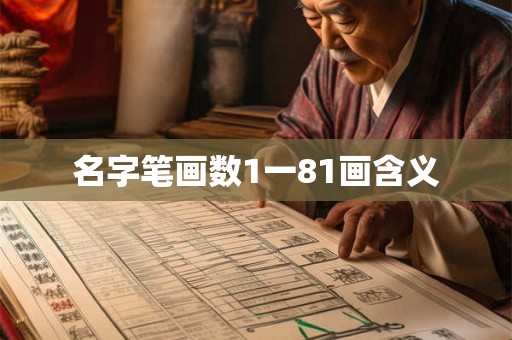 名字笔画数1一81画含义