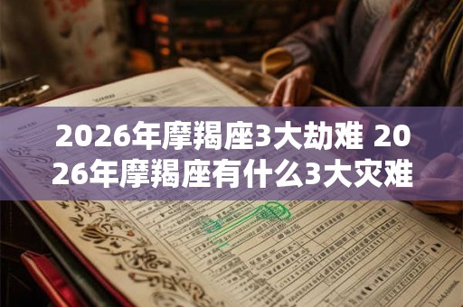 2026年摩羯座3大劫难 2026年摩羯座有什么3大灾难 2026年摩羯座3大劫难 2026年摩羯座有什么3大灾难