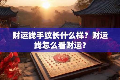 财运线手纹长什么样？财运线怎么看财运？