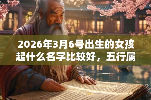 2026年3月6号出生的女孩起什么名字比较好，五行属什么