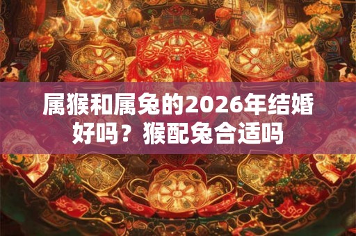 属猴和属兔的2026年结婚好吗？猴配兔合适吗