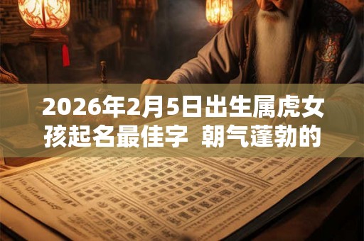 2026年2月5日出生属虎女孩起名最佳字  朝气蓬勃的女孩名字