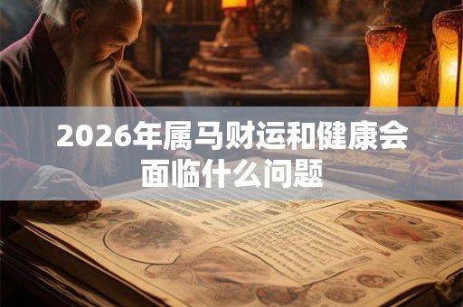 2026年属马财运和健康会面临什么问题