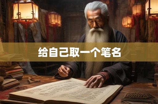 给自己取一个笔名