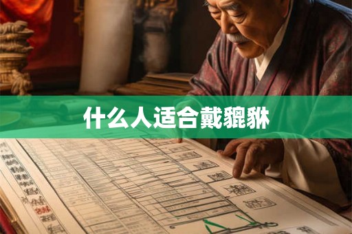 什么人适合戴貔貅