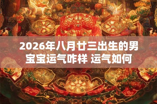 2026年八月廿三出生的男宝宝运气咋样 运气如何 2026年八月廿三出生的男宝宝运气咋样 运气如何