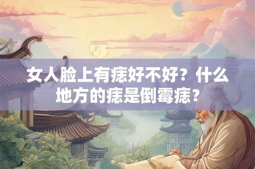 女人脸上有痣好不好？什么地方的痣是倒霉痣？