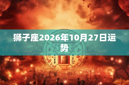 狮子座2026年10月27日运势