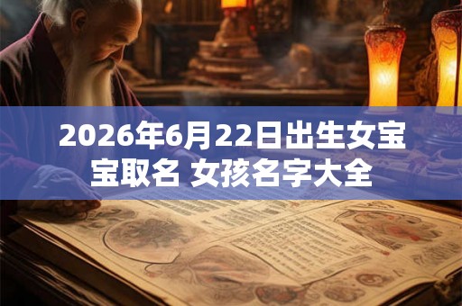 2026年6月22日出生女宝宝取名 女孩名字大全