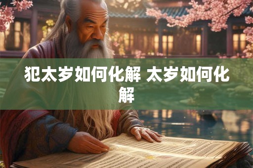 犯太岁如何化解 太岁如何化解