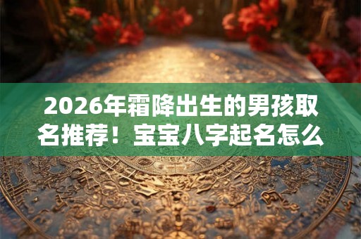 2026年霜降出生的男孩取名推荐！宝宝八字起名怎么起？