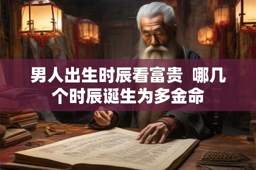 男人出生时辰看富贵  哪几个时辰诞生为多金命