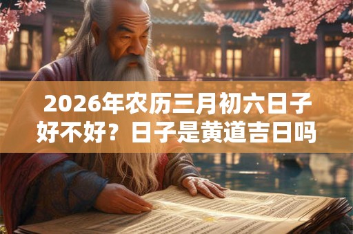 2026年农历三月初六日子好不好？日子是黄道吉日吗？