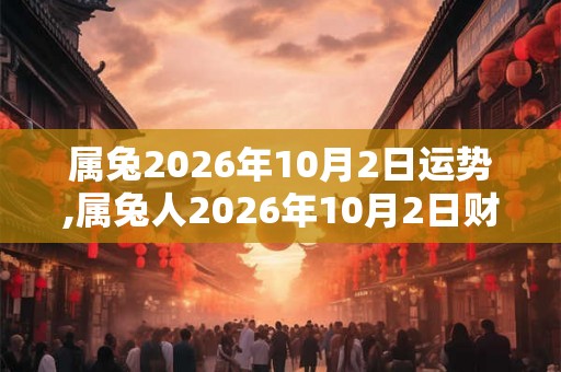 属兔2026年10月2日运势,属兔人2026年10月2日财运,生肖兔2026年10月2日运势