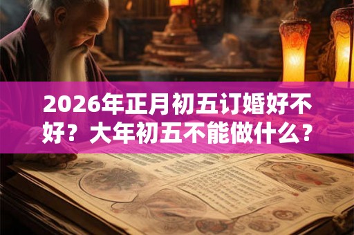 2026年正月初五订婚好不好？大年初五不能做什么？