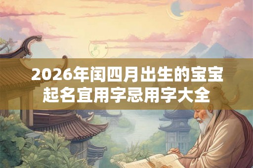 2026年闰四月出生的宝宝起名宜用字忌用字大全