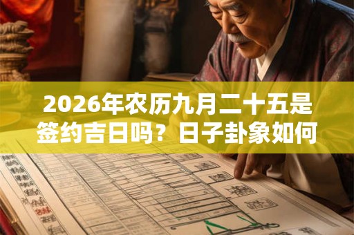 2026年农历九月二十五是签约吉日吗？日子卦象如何？