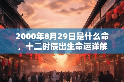 2000年8月29日是什么命,十二时辰出生命运详解 2000年8月29日是什么命,十二时辰出生命运详解