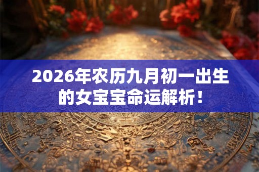 2026年农历九月初一出生的女宝宝命运解析！