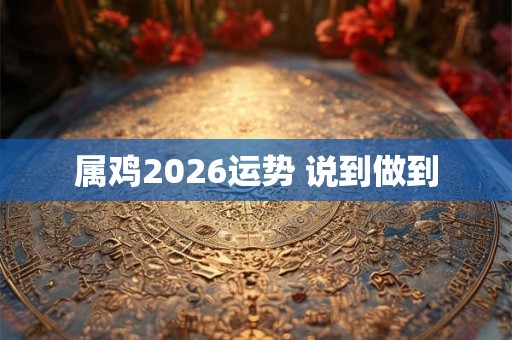 属鸡2026运势 说到做到