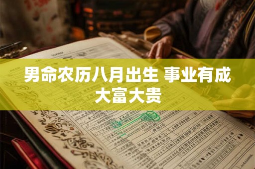 男命农历八月出生 事业有成大富大贵 男命农历八月出生 事业有成大富大贵